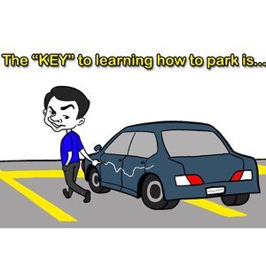 Key to learning how to park car VinDicktive Mens White Poly Short Sleeve T Shirt